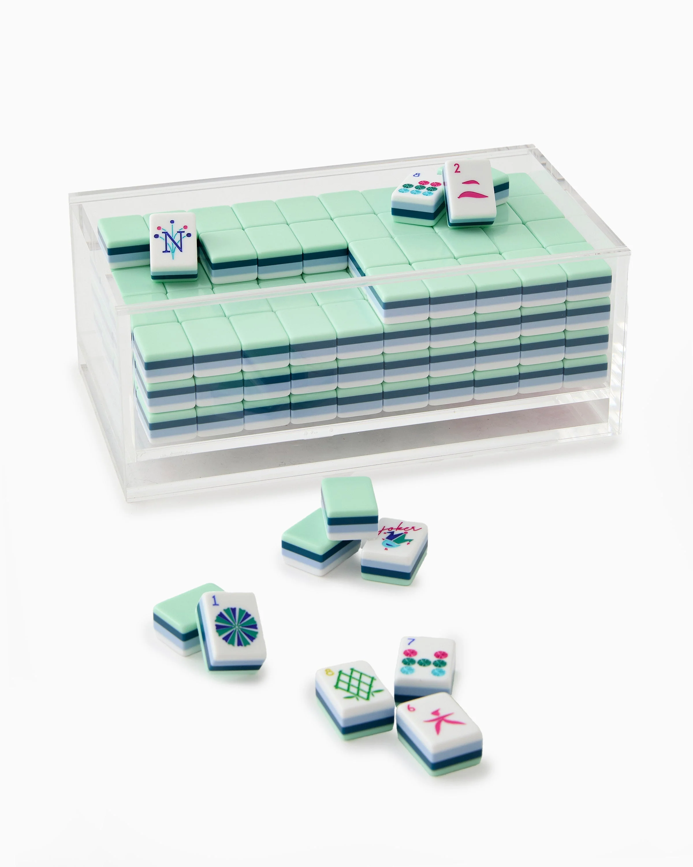 Mahjong Acrylic Box - Clear Lid - Image 3