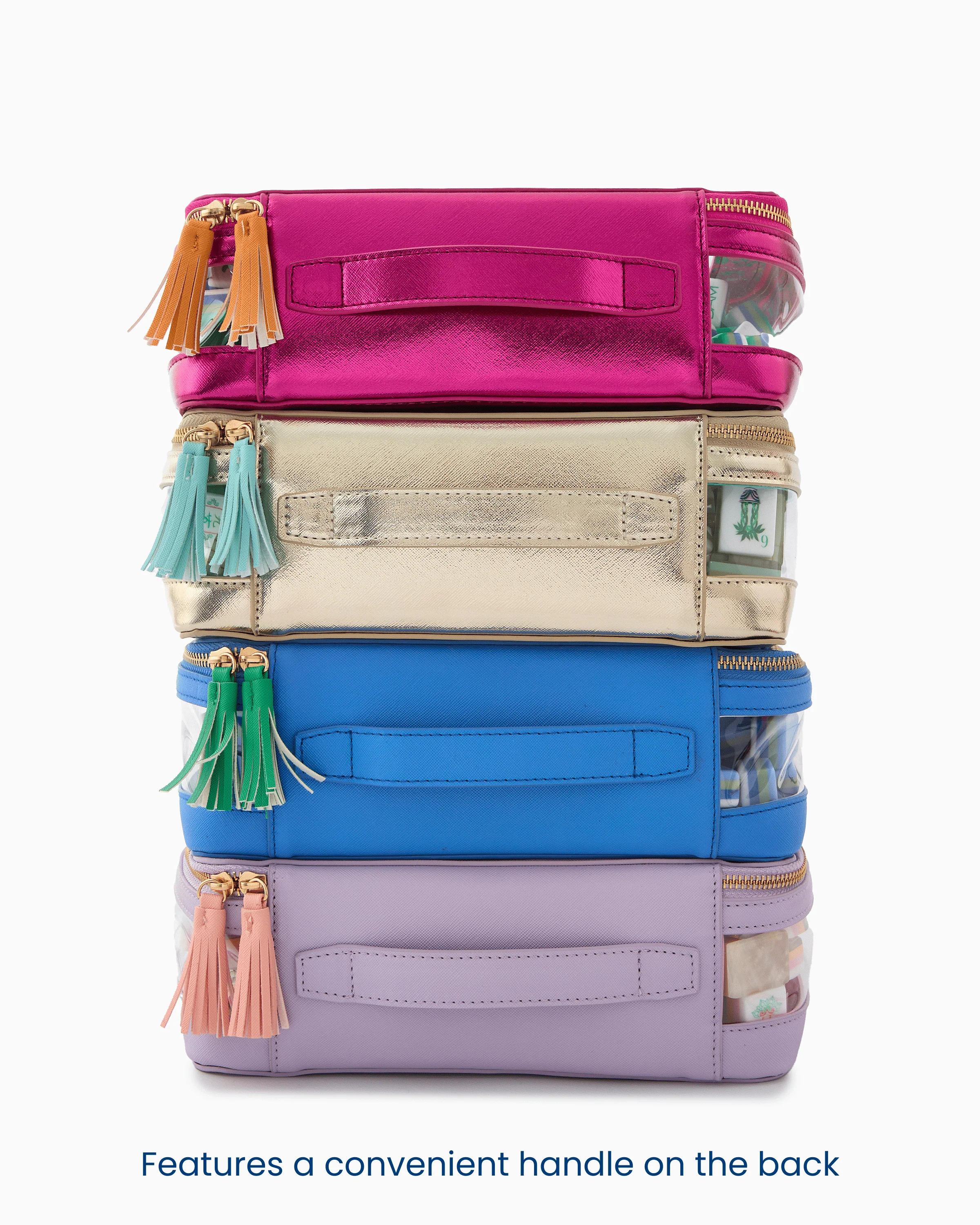 Metallic Pink Tile Storage Bag - Image 5